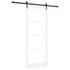 vidaXL Drzwi przesuwne 93 x 232 cm Lite drewno sosnowe i szkło