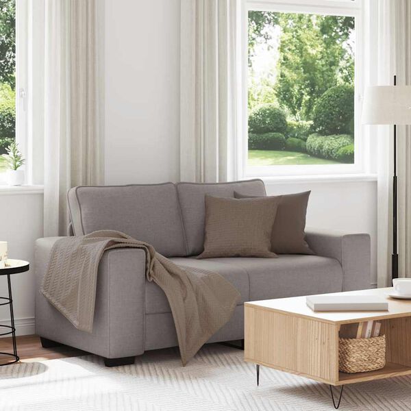vidaXL Sofa 2-osobowa Taupe 160x77x82 cm Tkanina