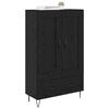 vidaXL Highboard Czarny Dąb 69,5 x 31 x 115 cm Materiał drewnopochodny