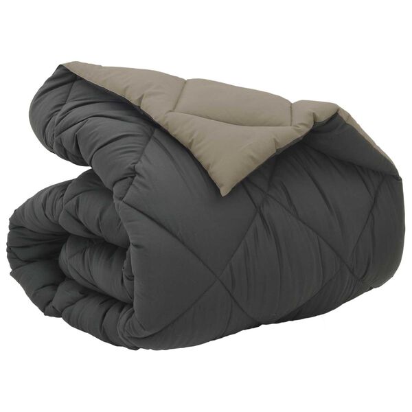 vidaXL Zimowa Kołdra Jasnoszary i antracytowy 140 x 220 cm Mikrofibra