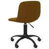 vidaXL Obrotowe krzesła stołowe, 2 szt., brązowe, aksamitne