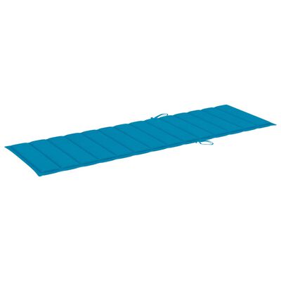 vidaXL Podwójny leżak z niebieskimi poduszkami, impregnowana sosna
