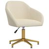 vidaXL Obrotowe krzesła stołowe, 2 szt., kremowe, obite aksamitem