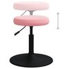 vidaXL Krzesło stołowe, r&oacute;żowe, obite aksamitem