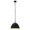 vidaXL Industrialna lampa wisząca, 25 W, czarna, okrągła, 31 cm, E27