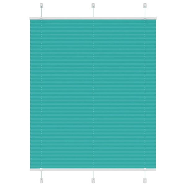 vidaXL Roleta plisowana Zielony Benzyna 110x100cm Szerokość tkaniny