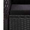 vidaXL 11-cz. zestaw mebli do ogrodu, z poduszkami, czarny rattan PE