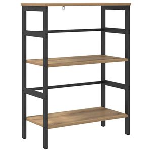 vidaXL P&oacute;łka na książki 2 poziomy 60 x 29,5 x 81 cm Dąb rzemieślniczy