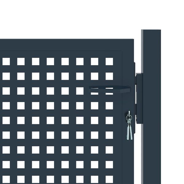 vidaXL Brama ogrodzeniowa Antracyt 102x75 cm Stal