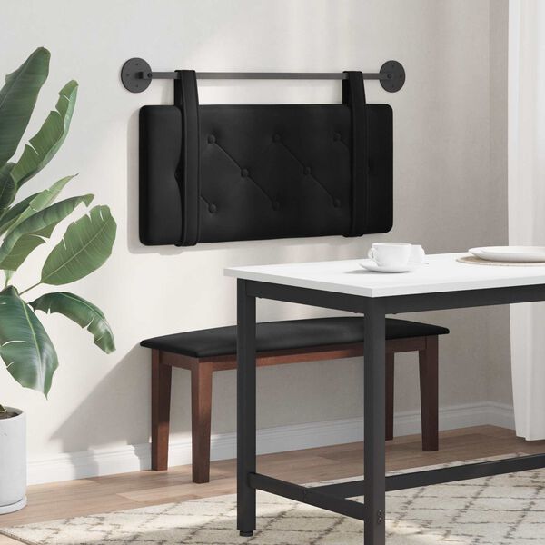 vidaXL Wisząca Głowa Czarny 90 x 55 x 5 cm Aksamit