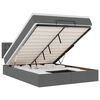 vidaXL Łóżko Ottoman z materacem i diodami LED Ciemnoszary 140x190 cm