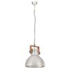 vidaXL Industrialna lampa wisząca, 25 W, srebrna, okrągła, 40 cm, E27