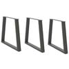 vidaXL Nogi do stołu jadalnego w kształcie litery V 3 szt. Antracyt 70x(72-73,3) cm Stal