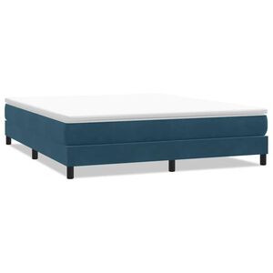 vidaXL Ł&oacute;żko typu Box Spring bez materaca Ciemnoniebieskie 180x210 cm