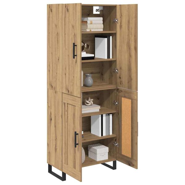 vidaXL Highboard 2 pcs Dąb rzemieślniczy 69,5 x 34 x 180 cm