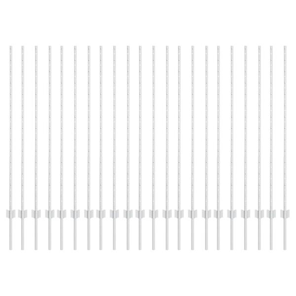 vidaXL Słupek ogrodzeniowy. 22 pcs Srebrny 180 cm Stal