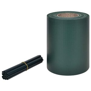 vidaXL Osłona na ogrodzenie ogrodowe, PVC, 70x0,19 m, zielona