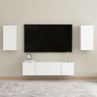 vidaXL Szafka TV, biała, 30,5x30x60 cm, materiał drewnopochodny