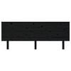 vidaXL Wezgłowie ł&oacute;żka, czarne, 204x6x82,5 cm, lite drewno sosnowe