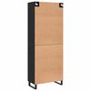 vidaXL Highboard 2 pcs Czarny dąb Materiał drewnopochodny