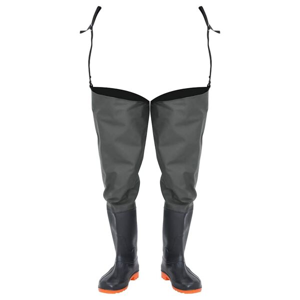 vidaXL Wodery biodrowe, ciemnozielone, rozmiar 46