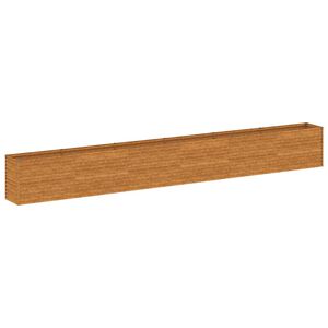 vidaXL Podwyższona grządka ogrodowa 578x50x69 cm, stal Corten