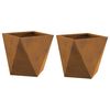 vidaXL Donica 2 pcs Rdzawy 30 x 30 x 30 cm