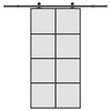 vidaXL Drzwi przesuwne a akcesoriami, 102,5x205 cm, ESG i aluminium