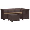 vidaXL Sofa ogrodowa dla 4 os&oacute;b z poduszkami w stylu rattanowym PP