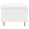 vidaXL Otoman z miejscem na przechowywanie Biały Sk&oacute;ra syntetyczna