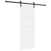 vidaXL Drzwi przesuwne 78 x 202 cm Drewno inżynieryjne biały i czarny
