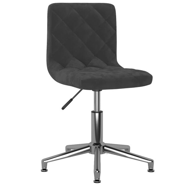 vidaXL Obrotowe krzesła stołowe, 2 szt., czarne, aksamitne