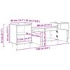 vidaXL Szafka pod telewizor Stare drewno 160 x 35 x 55 cm