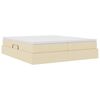 vidaXL Ł&oacute;żko z miejscem na przechowywanie i materacem 200 x 200 cm