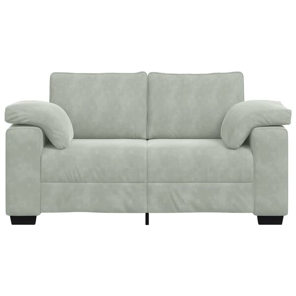 vidaXL Sofa dwuosobowa Jasnoszara 160x77x82 cm Aksamit