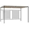 vidaXL Altana ogrodowa ze zwijanym dachem, 3x4x2,3 m, taupe, 180 g/m&sup2;