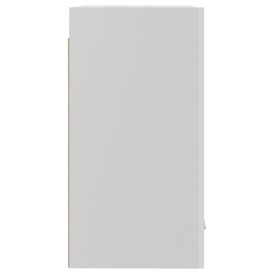 vidaXL Szafka wisząca, wysoki połysk, biała, 39,5x31x60 cm, płyta