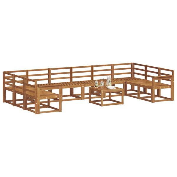vidaXL Zestaw sof na zewnątrz 11 pcs Naturalny Lite Drewno Akacji