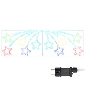 vidaXL Gwiazda Świąteczna 432 LED Wielokolorowe 182 x 58 cm PVC