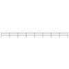vidaXL Panele ogrodzeniowe z grotami, stal, (1-1,25) x 13,6 m, czarne
