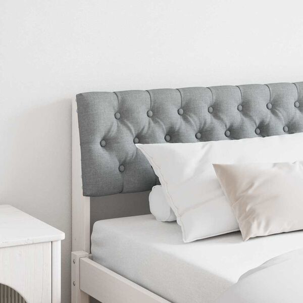 vidaXL Tapicerowane wezgłowie Jasnoszary 180 cm Lite drewno sosnowe