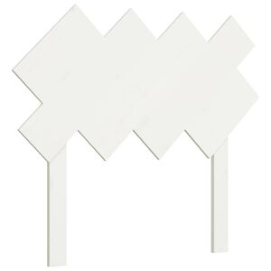 vidaXL Wezgłowie ł&oacute;żka, białe, 92x3x81 cm, lite drewno sosnowe