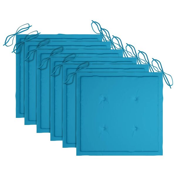 vidaXL Krzesła ogrodowe z poduszkami, 6 szt., lite drewno akacjowe