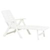 vidaXL Składany leżak, plastikowy, biały