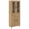 vidaXL Highboard 2 szt. Dąb rzemieślniczy 69,5 x 34 x 180 cm