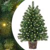 vidaXL Sztuczna choinka z 150 diodami LED Zielony 75 cm PE i PVC