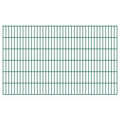 vidaXL 2D Panele i słupki ogrodzeniowe 2008x1230 mm 2 m zielone