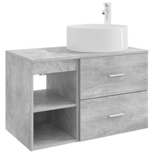 vidaXL Zestaw mebli łazienkowych 2 pcs Betonowy szary