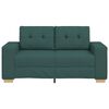 vidaXL Sofa dwuosobowa, ciemnozielona, 160x77x82 cm, tkanina