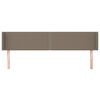 vidaXL Zagł&oacute;wek uszak, taupe, 203x16x78/88 cm, tkanina